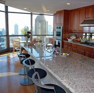 Traditional Medium Wood (Cherry) Kitchen