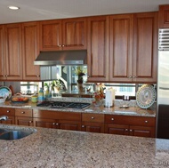 Traditional Medium Wood (Cherry) Kitchen