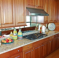 Traditional Medium Wood (Cherry) Kitchen