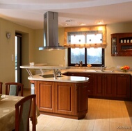 Traditional Medium Wood (Cherry) Kitchen