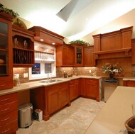 Traditional Medium Wood (Cherry) Kitchen