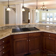 Traditional Medium Wood (Cherry) Kitchen