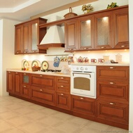 Traditional Medium Wood (Cherry) Kitchen