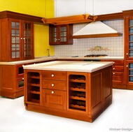 Traditional Medium Wood (Cherry) Kitchen