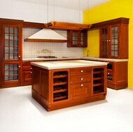 Traditional Medium Wood (Cherry) Kitchen