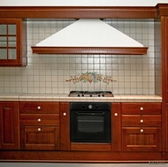 Traditional Medium Wood (Cherry) Kitchen