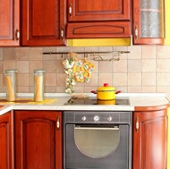 Traditional Medium Wood (Cherry) Kitchen