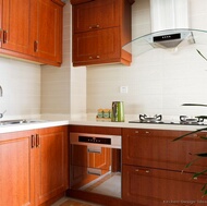 Traditional Medium Wood (Cherry) Kitchen