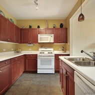 Traditional Medium Wood-Cherry Kitchen