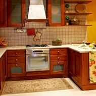 Traditional Medium Wood (Cherry) Kitchen