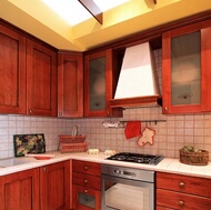 Traditional Medium Wood (Cherry) Kitchen