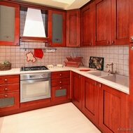 Traditional Medium Wood (Cherry) Kitchen