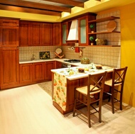 Traditional Medium Wood (Cherry) Kitchen