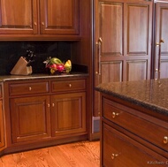 Traditional Medium Wood-Cherry Kitchen