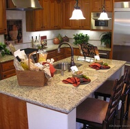 Traditional Medium Wood-Cherry Kitchen