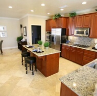 Traditional Medium Wood-Cherry Kitchen