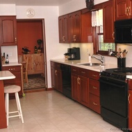 Traditional Medium Wood-Cherry Kitchen