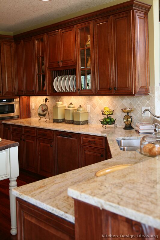 Kitchen Colors with Cherry Wood Cabinets