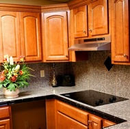 Traditional Medium Wood-Cherry Kitchen