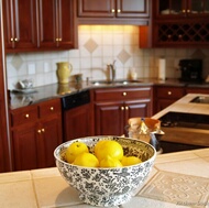 Traditional Medium Wood-Cherry Kitchen