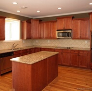 Traditional Medium Wood-Cherry Kitchen