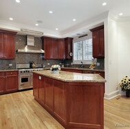 Traditional Medium Wood-Cherry Kitchen