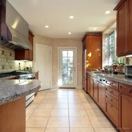 Traditional Medium Wood-Cherry Kitchen