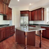 Traditional Medium Wood-Cherry Kitchen