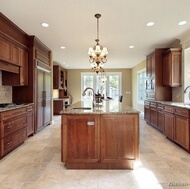 Traditional Medium Wood-Cherry Kitchen