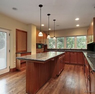 Traditional Medium Wood-Cherry Kitchen