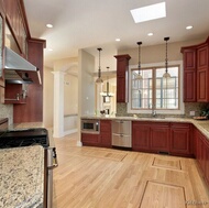 Traditional Medium Wood-Cherry Kitchen