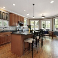 Traditional Medium Wood-Cherry Kitchen