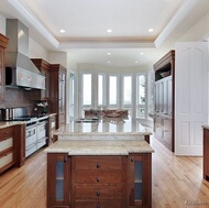 Traditional Medium Wood-Cherry Kitchen