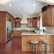 Traditional Medium Wood (Cherry) Kitchen