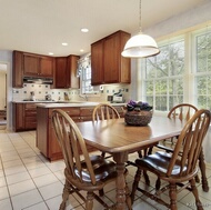 Traditional Medium Wood-Cherry Kitchen