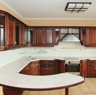 Traditional Medium Wood-Cherry Kitchen