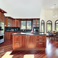 Traditional Medium Wood-Cherry Kitchen