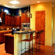 Traditional Medium Wood (Cherry) Kitchen