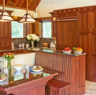 Traditional Medium Wood (Cherry) Kitchen