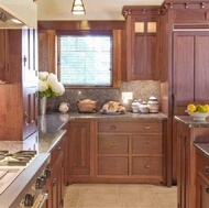 Traditional Medium Wood (Cherry) Kitchen