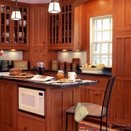 Traditional Medium Wood (Cherry) Kitchen