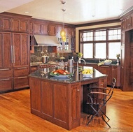 Traditional Medium Wood (Cherry) Kitchen