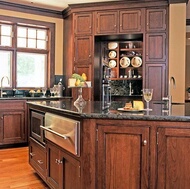 Traditional Medium Wood (Cherry) Kitchen