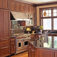 Traditional Medium Wood (Cherry) Kitchen