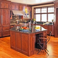 Traditional Medium Wood (Cherry) Kitchen