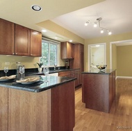 Traditional Medium Wood (Cherry) Kitchen