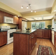 Traditional Medium Wood-Cherry Kitchen