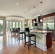 Traditional Medium Wood (Cherry) Kitchen