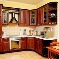 Traditional Medium Wood (Cherry) Kitchen