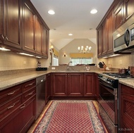 Traditional Medium Wood-Cherry Kitchen